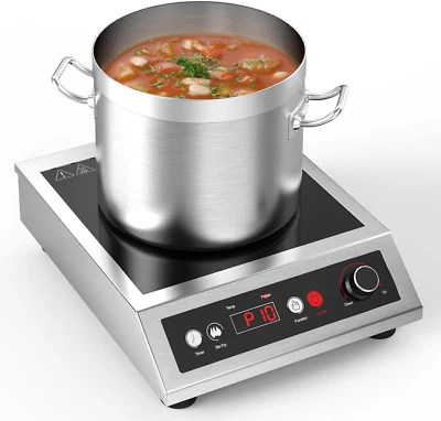 PAYISHO Induction Cooktop, 3500W Commercial Restaurant Grade Portable Cooker, 18 - image 1 of 4