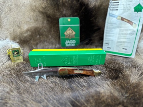 Coltello vintage 970 Puma Game Warden 1971 manici Jacaranda come nuovo in scatola GY etichetta A5