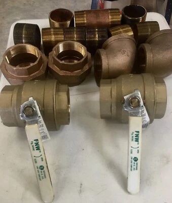 3” npt Brass Pipe Fittings - Image 1 of 4