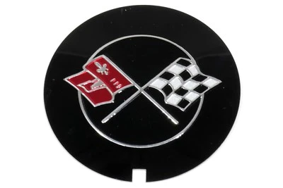 OEM NEW GM Crossflag Valve Cover Emblem 69-82 Chevrolet Camaro Corvette 3946860 - Image 1 of 4