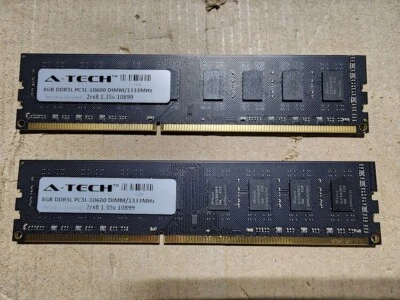 A=Tech 16 (2x8GB) PC3L-10600 1333MHz 8GB Memory (2-pack) - Image 1 of 2
