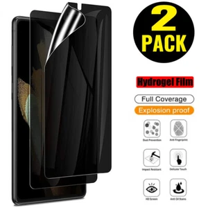 2-Pack Anti-Spy Privacy Hydrogel Screen Protector For Samsung S25 Ultra Plus S24 - Picture 1 of 7