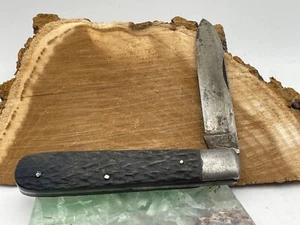 Antique Carl Schmidt Sohn Solingen Germany Single Blade Stag Hdle knife--2461.24 - Picture 1 of 9