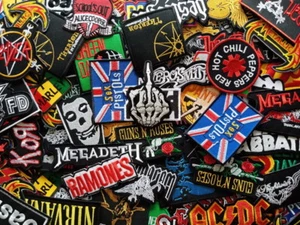 Wholesale Random Mix Music Band Rock Heavy Metal Punk Indy Patch Iron or Sew on - Picture 1 of 2