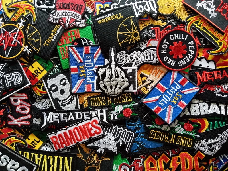 Wholesale Random Mix Music Band Rock Heavy Metal Punk Indy Patch Iron or Sew on  - Image 1 of 2