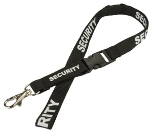 Security Lanyard Black Flat Safety Clip Swivel Release Buckle - Picture 1 of 1