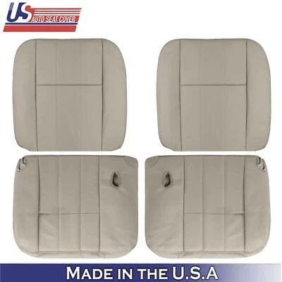 Fundas de asiento delanteras de cuero sintético para Mercury Grand Marquis 2003-2005 pergamino mediano Foto 1 de 4