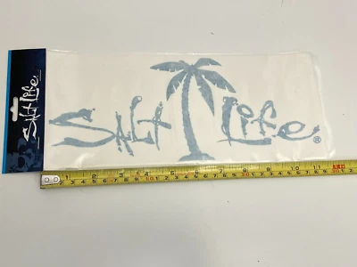 sd62- Salt Life- Teal Palm Tree Decal 11.5" Surface Mount Sticker NEW