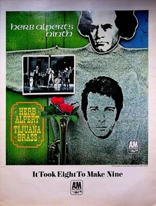 1967 Herb Alpert and the Tijuana Brass Print Ad It Took Eight to Make Nine Album - Picture 1 of 1