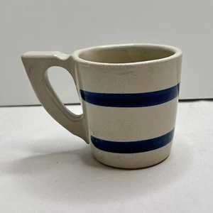 1 RRP Co Stoneware Coffee Mug Cup Blue Stripe R. R. P. Co. USA - Picture 1 of 3