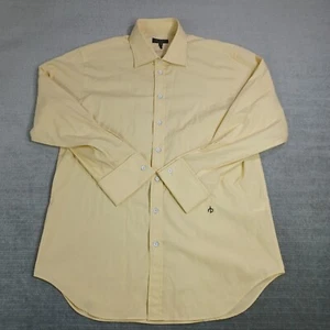 Rag & Bone Shirt Mens Medium Custard Button Up French Cuff Lightweight Casual - Picture 1 of 11