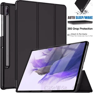 Slim Leather Magnetic Smart Stand Case Cover For Samsung Galaxy Tab S7 FE 12.4" - Picture 1 of 12