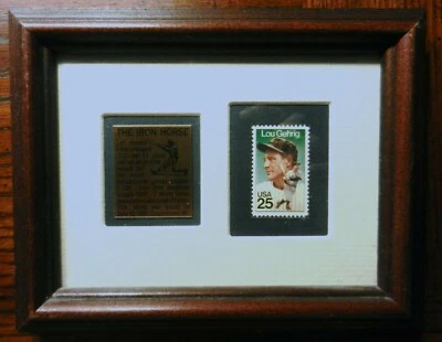 Winco国际遗产Lou Gehrig邮票和牌匾(有框) — 第 1/3 张图片