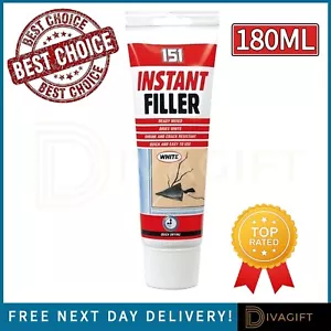 WHITE WALL FILLER INTERIOR EXTERIOR READY TO USE INSTANT FILLER SEAL NEW 180ML - Picture 1 of 8