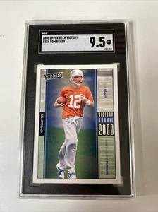 Tom Brady New Patriots 2000 Upper Deck Victory #326 Rookie Card SGC 9.5 Mint - Picture 1 of 2