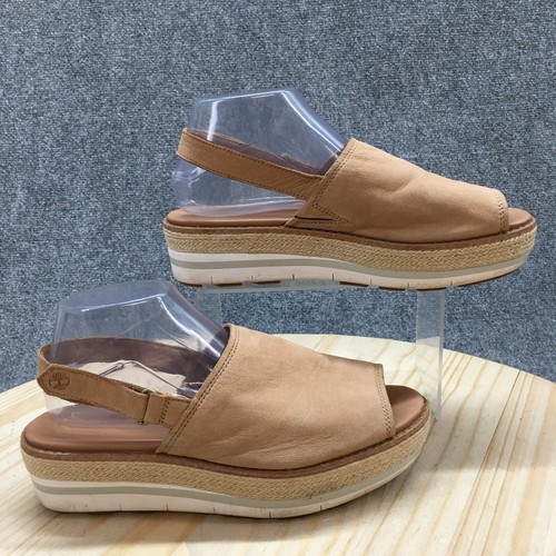 Sandali Timberland donna 8 5 Emerson punta plateau espadrillas slingback marrone