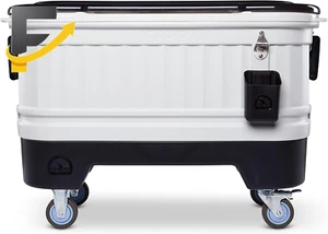 Igloo 125 qt Gray Party Bar Wheeled Cooler for Camping FREE SHIPPING - Picture 1 of 12