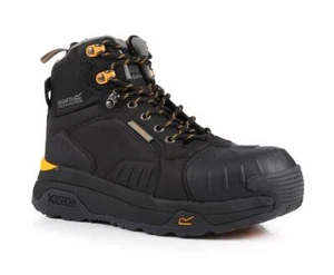 Bota de trabajo de seguridad Regatta Exofort S3 negra nobuck compuesta puntera/entresuela #TRK210 - Imagen 1 de 1