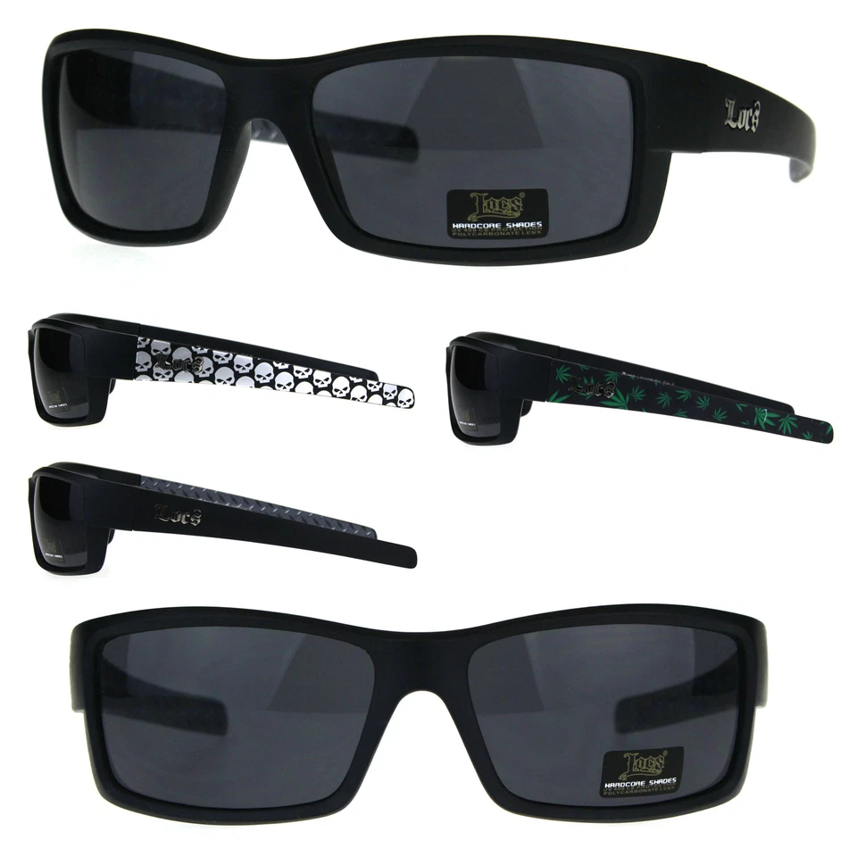 Locs Mens OG Rectangular Warp Cholo Gangster Plastic Sunglasses - Image 1 of 1