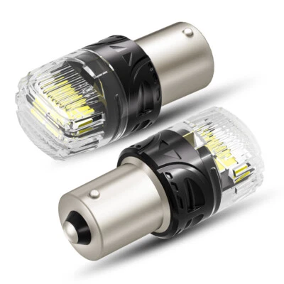 AUXITO 2X Blanco 1156 7506 LED Señal de giro inverso Intermitente Bombillas de luz de estacionamiento Foto 1 de 4