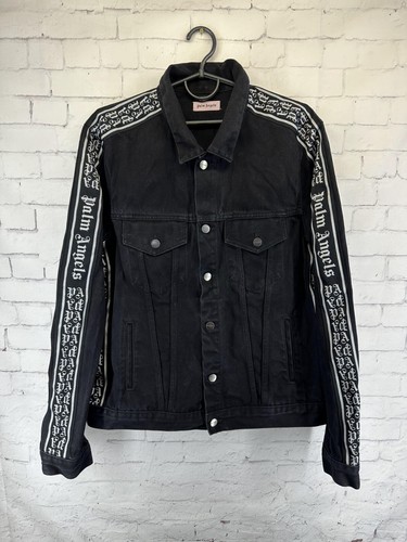 PALM ANGELS GIACCA NERA MANICHE MONOGRAM ORIGINALE MADE IN ITALY TAGLIA XL