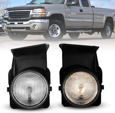 For 2003-2007 GMC Sierra 1500 2500 3500 Fog Lights Bumper Driving Lamps Pair Foto 1 de 4
