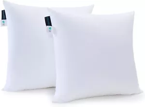 KAKABELL 18x18 Throw Pillows Insert Pack of 4 White 100% Cotton - Picture 1 of 6