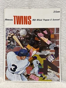 VINTAGE Minnesota Twins 1968 Program vs. New York Yankees, Mantle, Killebrew!! - Picture 1 of 11