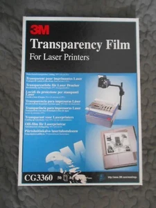 3M Transparency Film For Laser Printers CG3360 49 feuilles 210x297mm - Photo 1/2