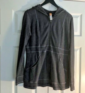 Lucy Grey Athletic Hooded Sports Jacket, Embellished Back Feature, Size L - Picture 1 of 15