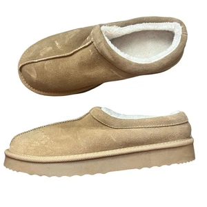 AUDEN Women's Kaya Genuine Suede Clog Slippers Tan 11 - Picture 1 of 6