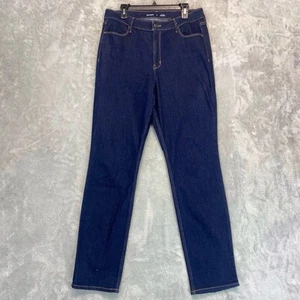 Jeans donna Old Navy blu scuro vita alta wow dritti alla caviglia taglia 16 nuovi - Foto 1 di 10