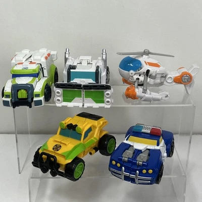 Transformers Playskool Heroes Rescue Bots Lote Bumblebe Copter Chase Police Medix Foto 1 de 4