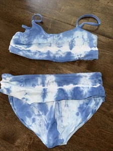 bella dahl girl’s swimsuit size 10 Blue, And White Tie-Dye - Picture 1 of 2