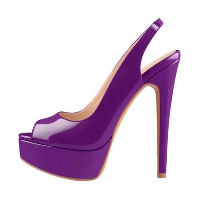 Women's High Heel Platform Pumps with Slingback US13 - Image 1 of 4