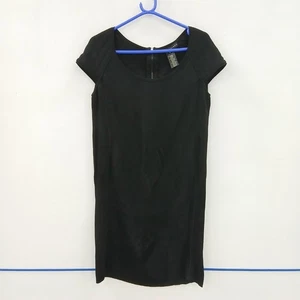 Ralph Lauren Shift Dress Size M UK 12 Black Cap Sleeve Knit Designer RMF16-EH - Picture 1 of 5