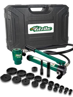 Conjunto de cortador de furo de conduíte elétrico perfurador hidráulico - Kit 1/2 a 4 polegadas - Imagem 1 de 4