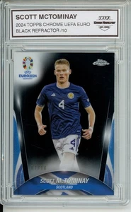 2024 Topps Chrome UEFA EURO #94 Scott McTominay Black Refractor /10 - Bild 1 von 2