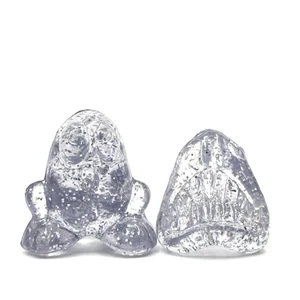 Eggy & Jaws Clear Glitter Sparkles Gogos Crazy Bones Classic Original 1996 - Picture 1 of 6