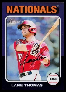 Lane Thomas 2024 Topps Heritage High Series Hot Box Chrome Washington Nationals - Picture 1 of 2