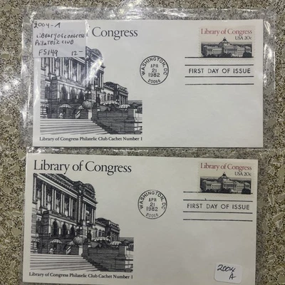 FDC 2004 Library Of Congress Washington, DC 1982 Lot of 2 - Image 1 of 3
