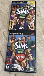 LOS SIMS 2 Y LOS SIMS 2 MASCOTAS Sony Playstation 2 PS2 Videojuego COMPLETO Probado - Imagen 1 de 8