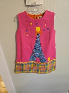 LOLA Et Moi Kids Dress Effiel Tower Design Size 4 Awesome Dress - Picture 1 of 5