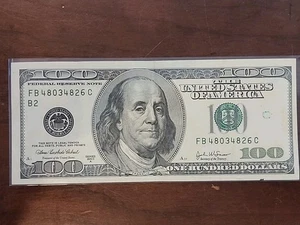 2003 A33 $100 Federal Reserve Note (Crisp Uncirculated) #1186 - Picture 1 of 2