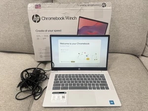 HP 14a-nf0131wm Chromebook Laptop 14" 128GB UFS N200 1.8GHz 4GB Chrome OS - Picture 1 of 6