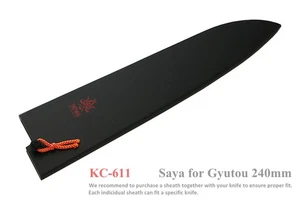 Funda para cuchillo de cocina Kanetsune Seki Japón KC-611 Gyutou 240 mm madera Saya - Imagen 1 de 1