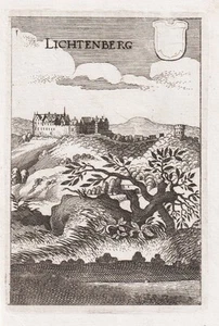 Lichtenberg Fischbach Odenwald Hessen Incisione Merian 1650 - Picture 1 of 1