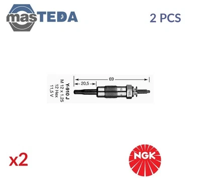 3617 ENGINE GLOW PLUGS NGK 2PCS FOR CITROËN AX 14 D 1.4L 38KW,37KW - Image 1 of 4