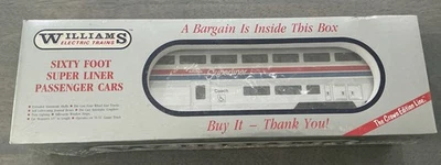 Williams O Amtrak 60’ Aluminum Superliner #SL60 Passenger Coach NIB - Image 1 of 3