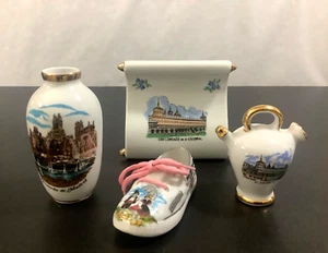 Lot 4 VTG Madrid Scene La Cibeles Vase, El Escorial Jug & Plaque Spain Souvenirs - Picture 1 of 13